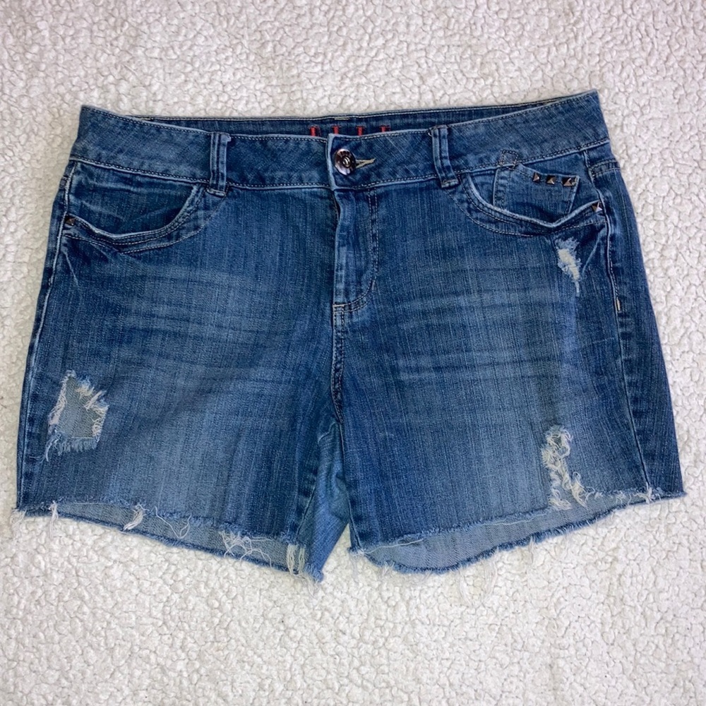 ELLE Distressed Jean Shorts
